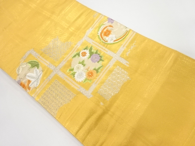 花丸紋様刺繍名古屋帯